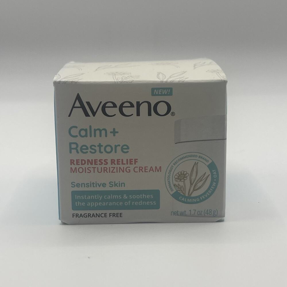 Aveeno Calm and Restore Redness Relief Moisturizing Cream Sensitive Skin 1.7 oz